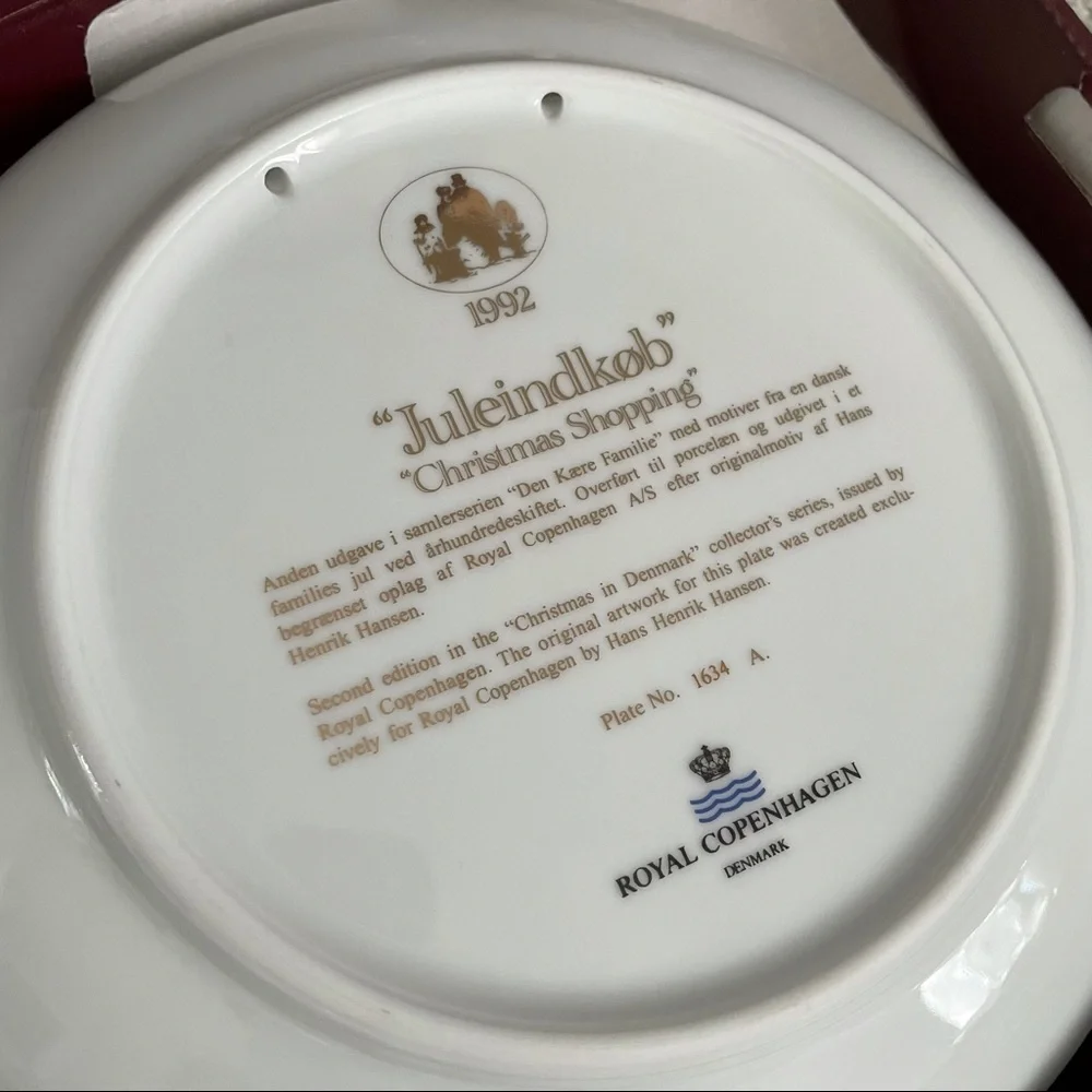 Christmas Shopping Plate by Royal Copenhagen